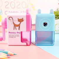 HKM-117651 Cartoon Hand Cranked Pencil Sharpener for Students - Durable, Fun, and Functional Stationery