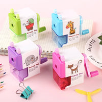 HKM-117651 Cartoon Hand Cranked Pencil Sharpener for Students - Durable, Fun, and Functional Stationery