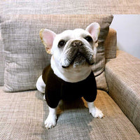 HKM-1177277 Cozy Cotton Dog Sweater with Velvet Print in Coffee for Small Breeds