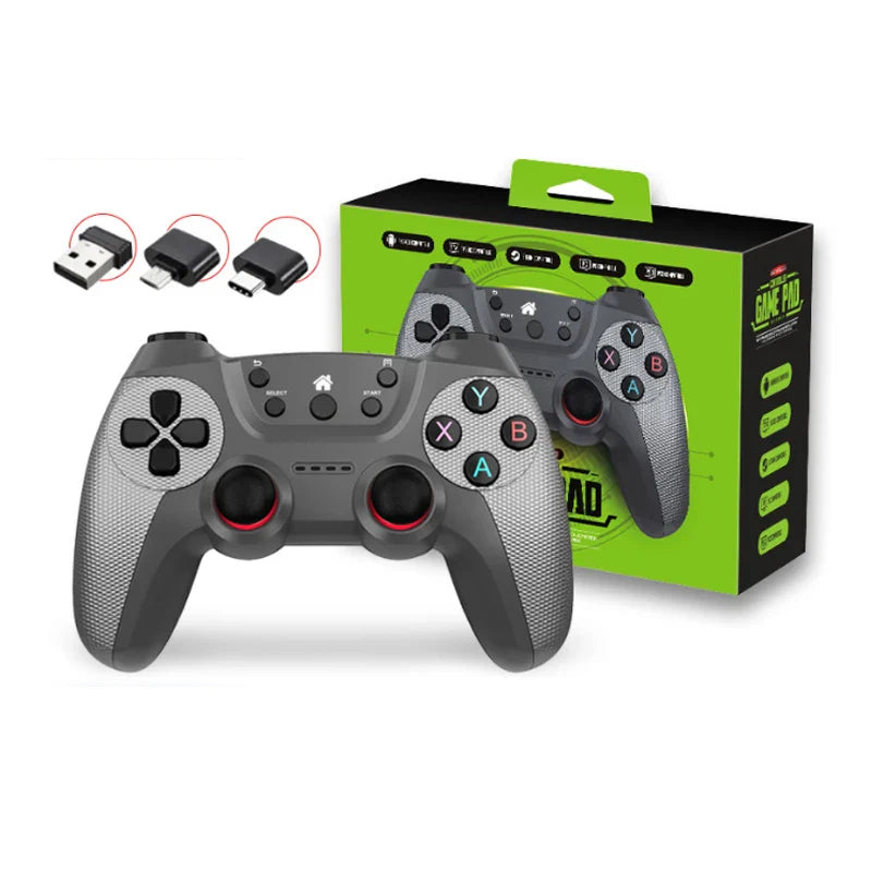 HKM-117779 2.4GHz Wireless Gamepad Controller for Android Devices, Smart TVs, PC, and PS3