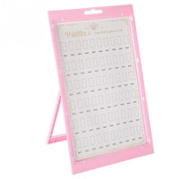 HKM-117843 Nail Art Display Color Card Exhibition Board - 60 Color Display with Manicure Tools in Pink and White