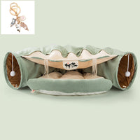 HKM-1178941 Durable Washable Collapsible Cat Tunnel - 45 x 50 x 22 cm Kitty Play Space