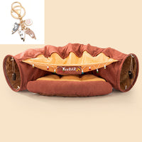 HKM-1178941 Durable Washable Collapsible Cat Tunnel - 45 x 50 x 22 cm Kitty Play Space