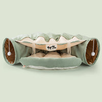 HKM-1178941 Durable Washable Collapsible Cat Tunnel - 45 x 50 x 22 cm Kitty Play Space