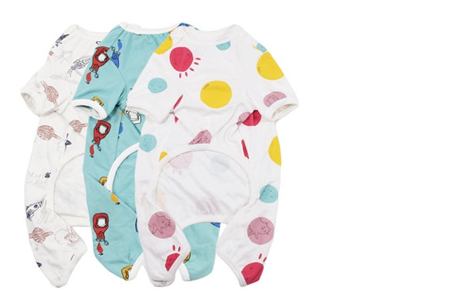 HKM-1179069 Cozy Cotton Pajamas for Small to Medium Dogs - Autumn and Winter Wear