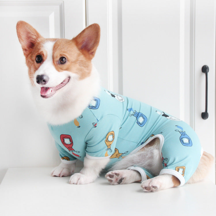 HKM-1179069 Cozy Cotton Pajamas for Small to Medium Dogs - Autumn and Winter Wear