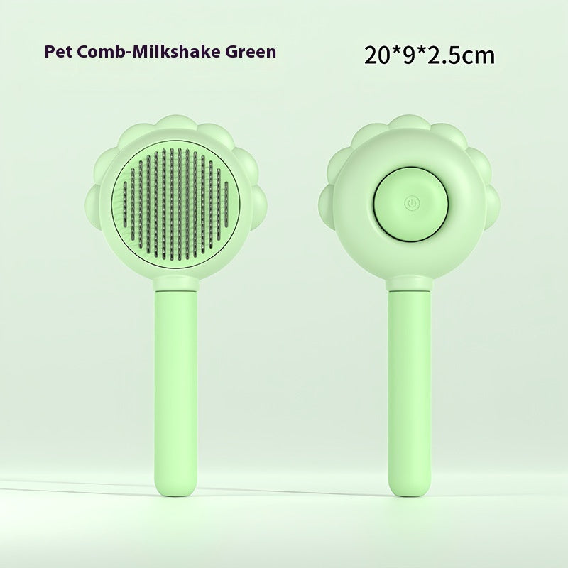 HKM-1180477 2-In-1 Self-Cleaning Pet Grooming Brush with Spray Function for Cats and Dogs