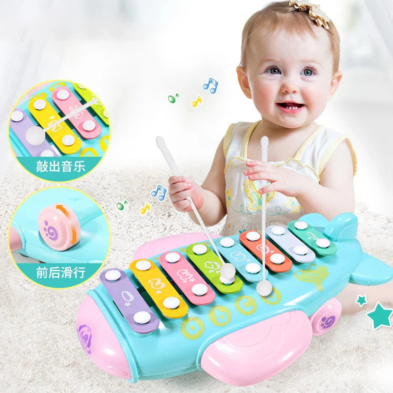 HKM-118099 Colorful Educational Keyboard Knock Piano for Kids - 8 Scales Musical Toy