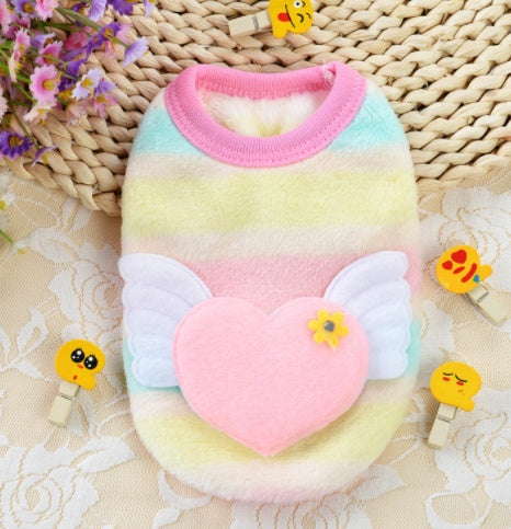 HKM-1181245 Charming Mini Dress for Small Pets in Coral Velvet - Various Designs Available