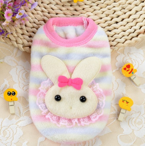 HKM-1181245 Charming Mini Dress for Small Pets in Coral Velvet - Various Designs Available