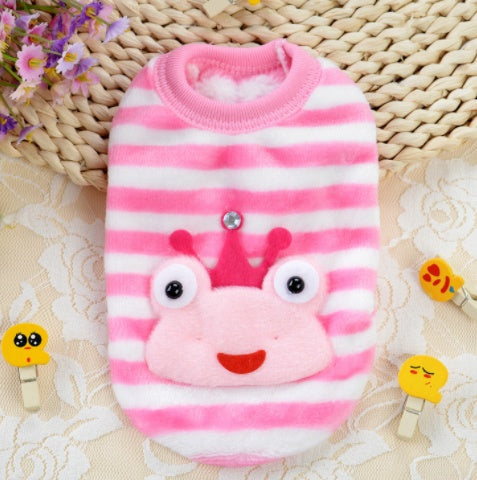 HKM-1181245 Charming Mini Dress for Small Pets in Coral Velvet - Various Designs Available