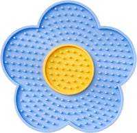 HKM-1182141 Flower-Shaped Silicone Licking Mat with Suction Cups for Dogs and Cats - Slow Feeder Pad for Treats and Bath Time