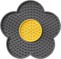 HKM-1182141 Flower-Shaped Silicone Licking Mat with Suction Cups for Dogs and Cats - Slow Feeder Pad for Treats and Bath Time