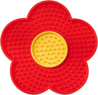 HKM-1182141 Flower-Shaped Silicone Licking Mat with Suction Cups for Dogs and Cats - Slow Feeder Pad for Treats and Bath Time