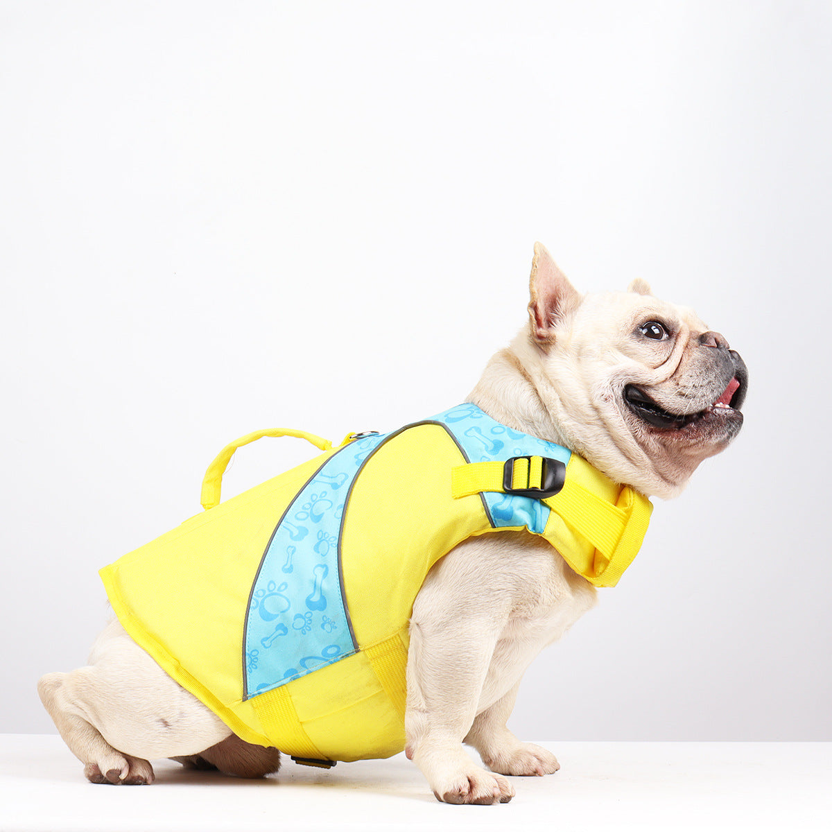 HKM-1182269 Bright Color Contrast Dog Life Jacket Vest for Safety in Water Activities