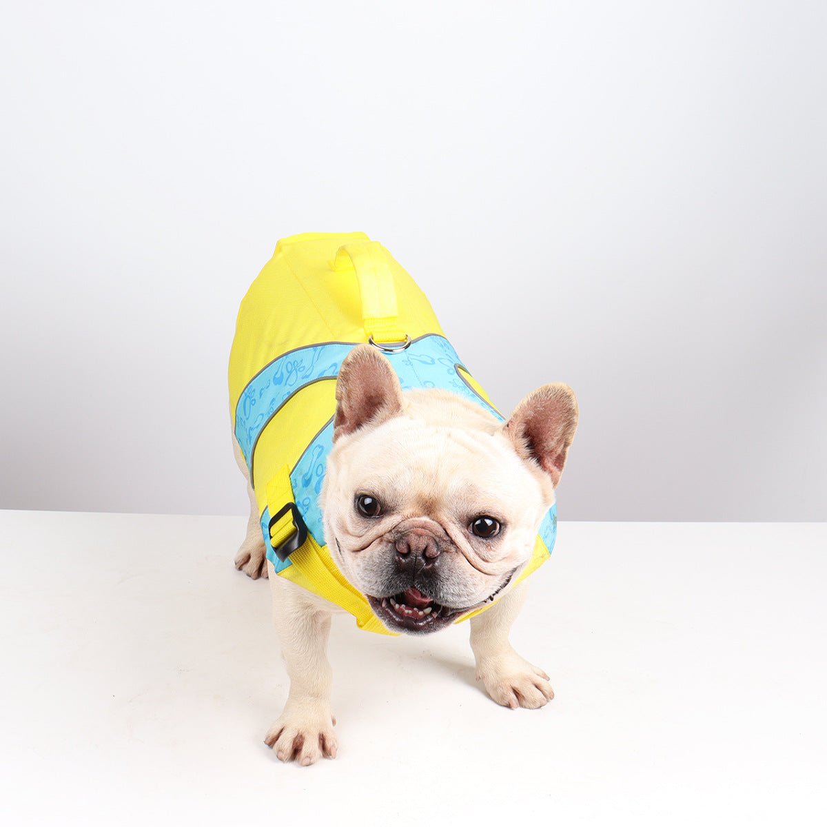 HKM-1182269 Bright Color Contrast Dog Life Jacket Vest for Safety in Water Activities