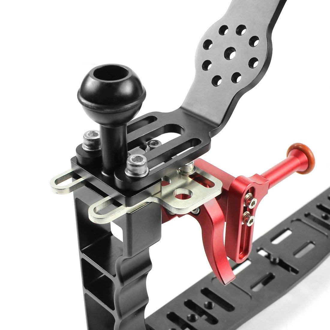 HKM-118227 Aluminum Alloy Dual-Handheld Photography Stand for Sports Cameras and SLRs