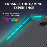 HKM-118227 RGB Gaming Desk with Cup Holder and Modern Design for Gamers