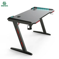 HKM-118227 RGB Gaming Desk with Cup Holder and Modern Design for Gamers