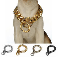 HKM-1182653 Stainless Steel Dog Collar for Bulldogs and Large Dogs