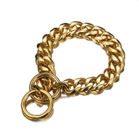 HKM-1182653 Stainless Steel Dog Collar for Bulldogs and Large Dogs