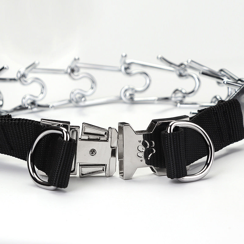 HKM-1184445 Iron Chain Dog Training Collar with Fixed Length Adjustment - 4.0MM x 60CM