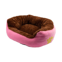 HKM-1184701 Cozy Cloth Pet Sofa with Paw Print Design in Blue and Pink, Available in S, M, L Sizes