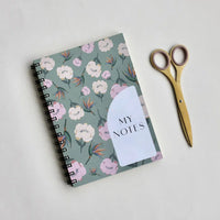 HKM-118483 Custom Logo Design Spiral Notebook with Kraft Cover, A5 and A6 Sizes, Office Journal with PVC Leather Finish
