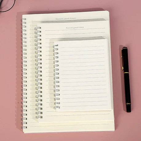 HKM-118483 Custom Logo Design Spiral Notebook with Kraft Cover, A5 and A6 Sizes, Office Journal with PVC Leather Finish