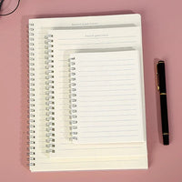 HKM-118483 Custom Logo Design Spiral Notebook with Kraft Cover, A5 and A6 Sizes, Office Journal with PVC Leather Finish