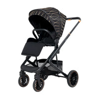 HKM-7118547 Versatile Foldable 3-in-1 Baby Stroller with PU Linen Fabric for Ages 3+