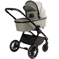 HKM-7118547 Versatile Foldable 3-in-1 Baby Stroller with PU Linen Fabric for Ages 3+