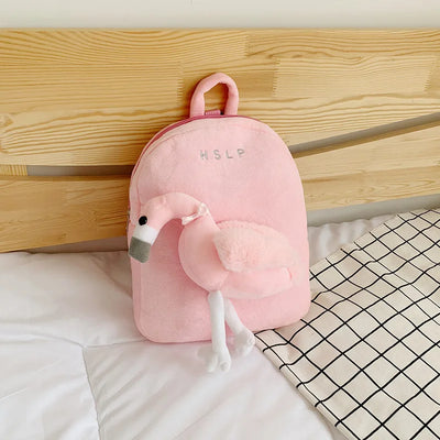 HKM-118611 Cute Cartoon Animal Plush Backpack for Kids - Versatile 2 in 1 Soft Stuffed Toy and Preschool Bag