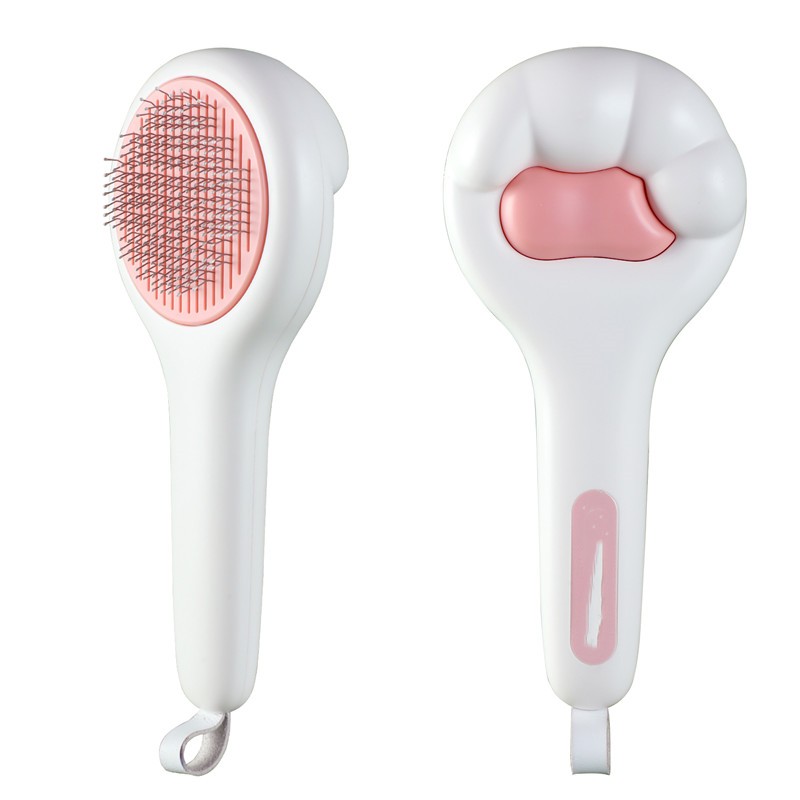 HKM-1186237 Pet Massage Comb for Cats and Dogs - Ergonomic Design, Pink, 210x90x42mm