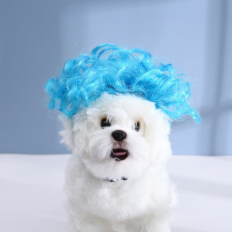 HKM-1186493 Pet Wig Sheath for Parties - Various Colors and Styles, Fits Head Circumference 30-60cm