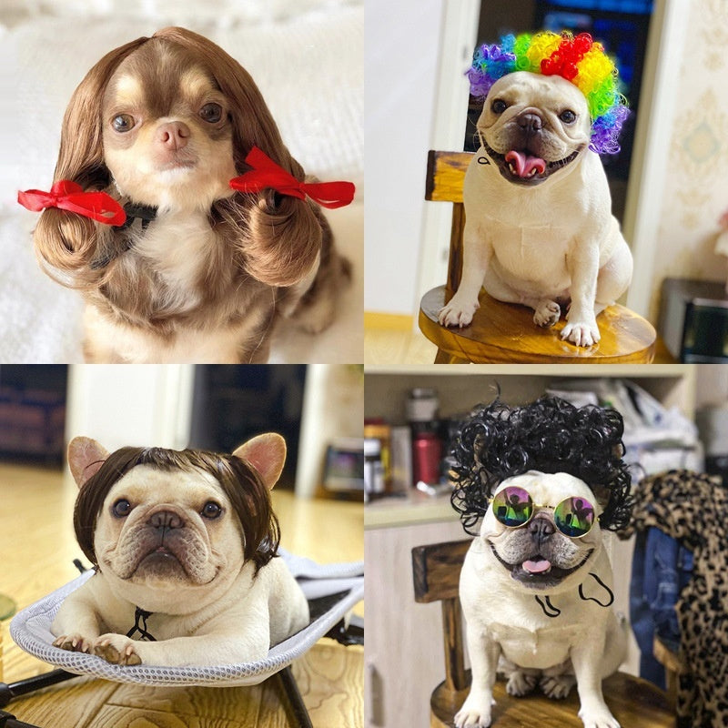 HKM-1186493 Pet Wig Sheath for Parties - Various Colors and Styles, Fits Head Circumference 30-60cm