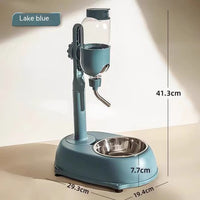 HKM-1186621 Non-Wet Vertical Drinking Water Dispenser for Cats and Small Dogs - 500ml Capacity with Adjustable Height