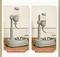 HKM-1186621 Non-Wet Vertical Drinking Water Dispenser for Cats and Small Dogs - 500ml Capacity with Adjustable Height