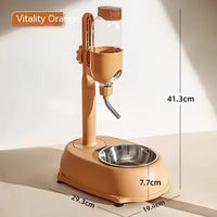 HKM-1186621 Non-Wet Vertical Drinking Water Dispenser for Cats and Small Dogs - 500ml Capacity with Adjustable Height