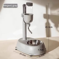 HKM-1186621 Non-Wet Vertical Drinking Water Dispenser for Cats and Small Dogs - 500ml Capacity with Adjustable Height