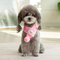 HKM-1188029 Personalized Knitted Winter Scarf for Cats - Cartoon Pattern in Multiple Colors