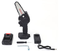 HKM-118867 4 Inch Cordless Electric Mini Chainsaw with Adjustable Speed and Easy Operation
