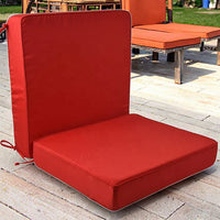 HKM-118867 Weatherproof Outdoor Lounge Chair Cushions - 2 Pack Modern Square Design in 100% Polyester