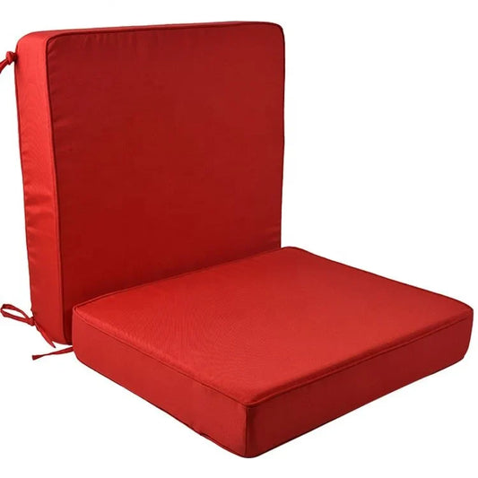 HKM-118867 Weatherproof Outdoor Lounge Chair Cushions - 2 Pack Modern Square Design in 100% Polyester