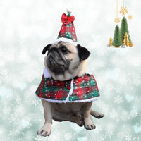 HKM-1188797 Snowflake Cloak Pet Costume with Hat for Christmas Festivities