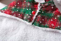 HKM-1188797 Snowflake Cloak Pet Costume with Hat for Christmas Festivities