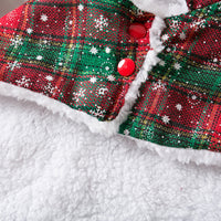 HKM-1188797 Snowflake Cloak Pet Costume with Hat for Christmas Festivities