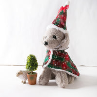 HKM-1188797 Snowflake Cloak Pet Costume with Hat for Christmas Festivities