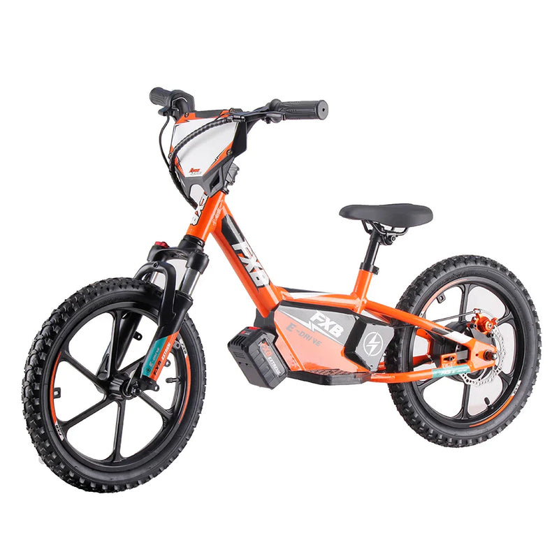 HKM-118931 Kids Electric Balance Bike with Hydraulic Fork, Disc Brake, 16" Wheel, and Integrated Battery