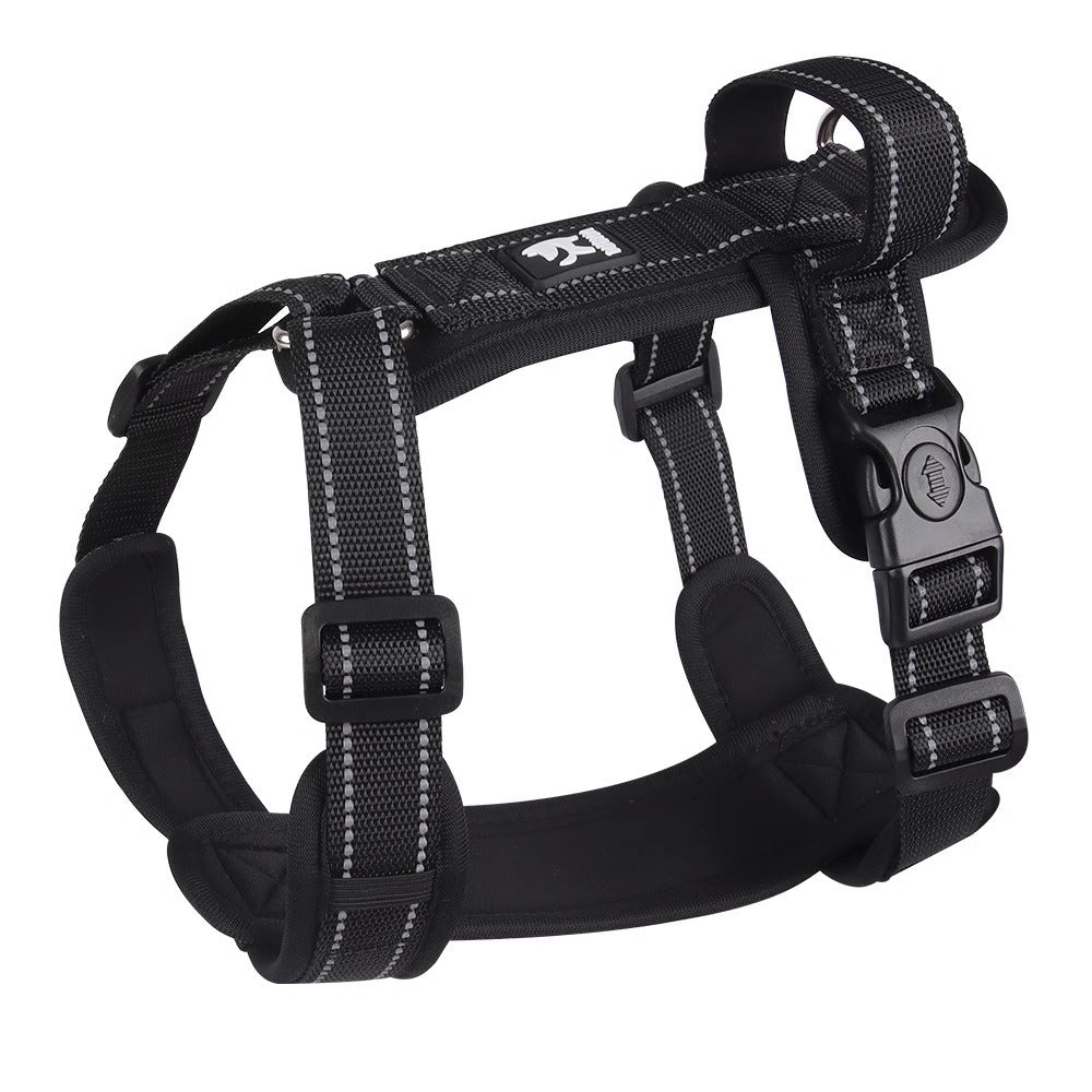 HKM-1189693 Reflective Rope Chest Strap Vest for Medium to Large Dogs with Hand Holding Leash